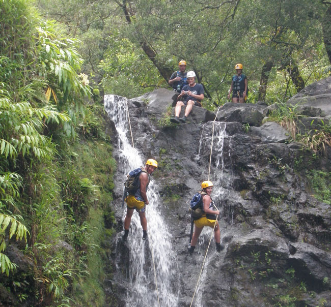 Rappelling Down Waterfalls on Maui, Hawaii Adventure Tours